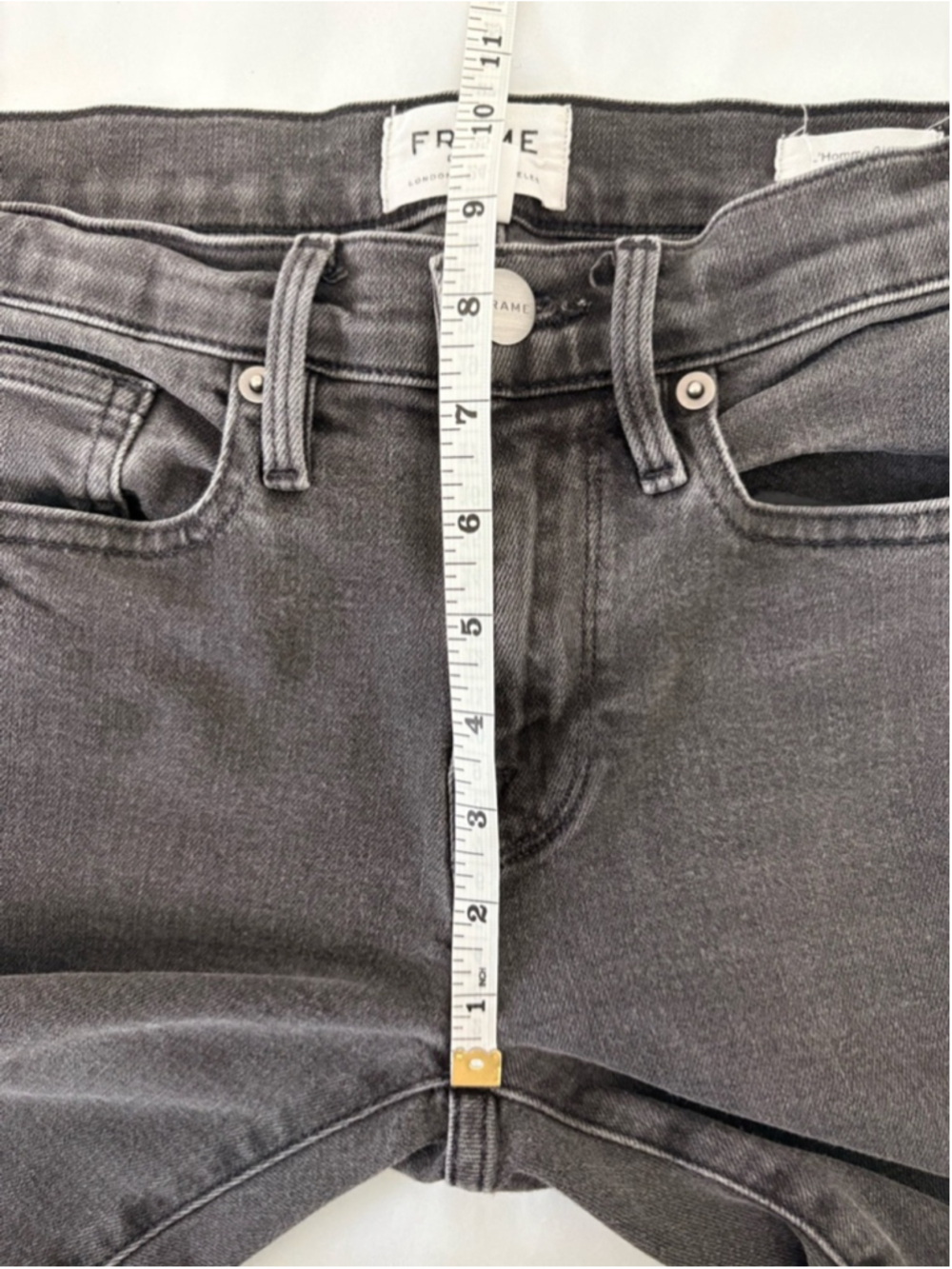 FRAME MEN'S L'Homme Skinny Jeans Fade To Grey Sz 28 (29 x 31.5) EUC - Picture 9 of 10